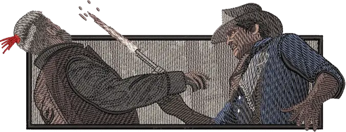 Gun man logo